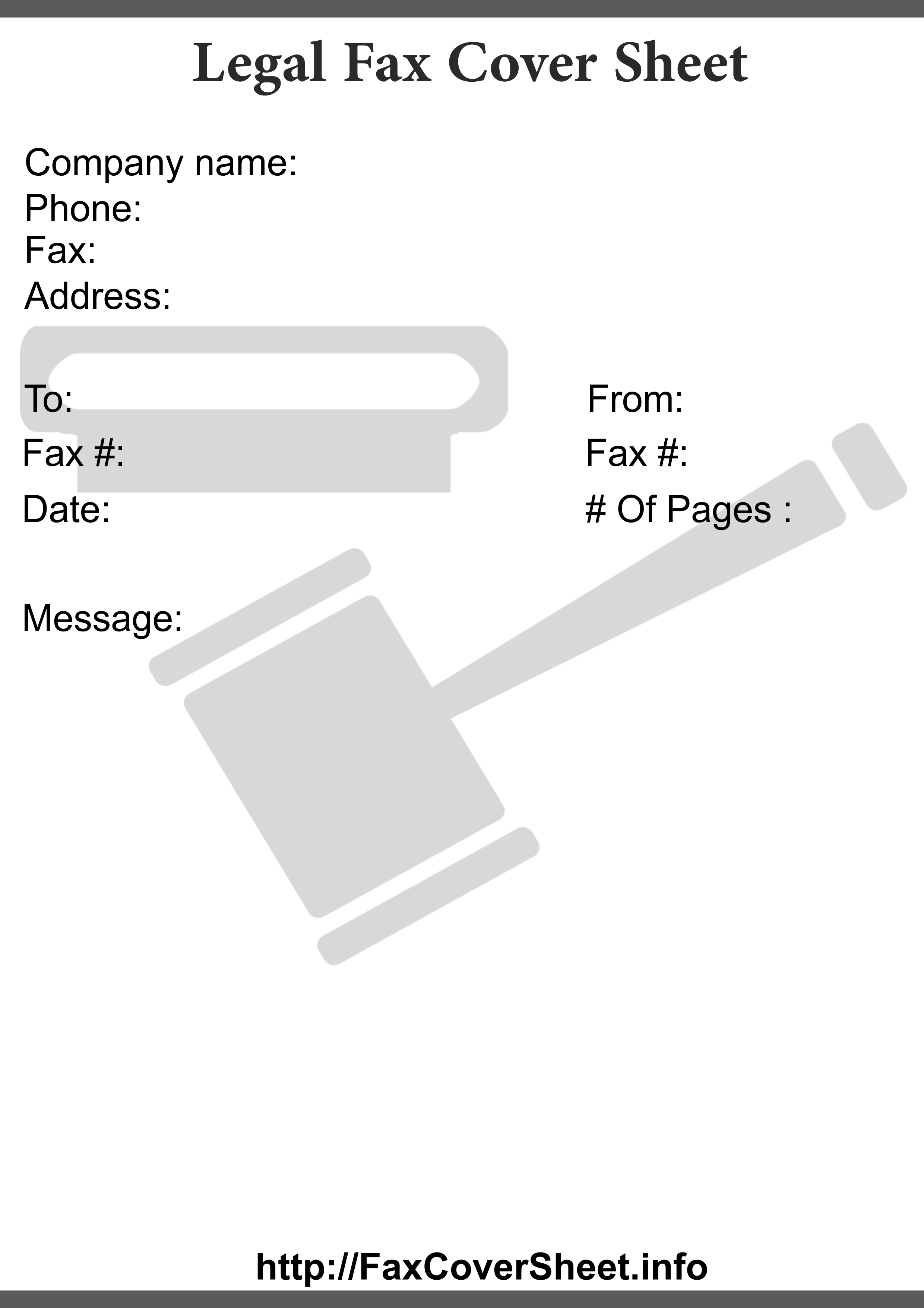 Free Legal Fax Cover Sheet