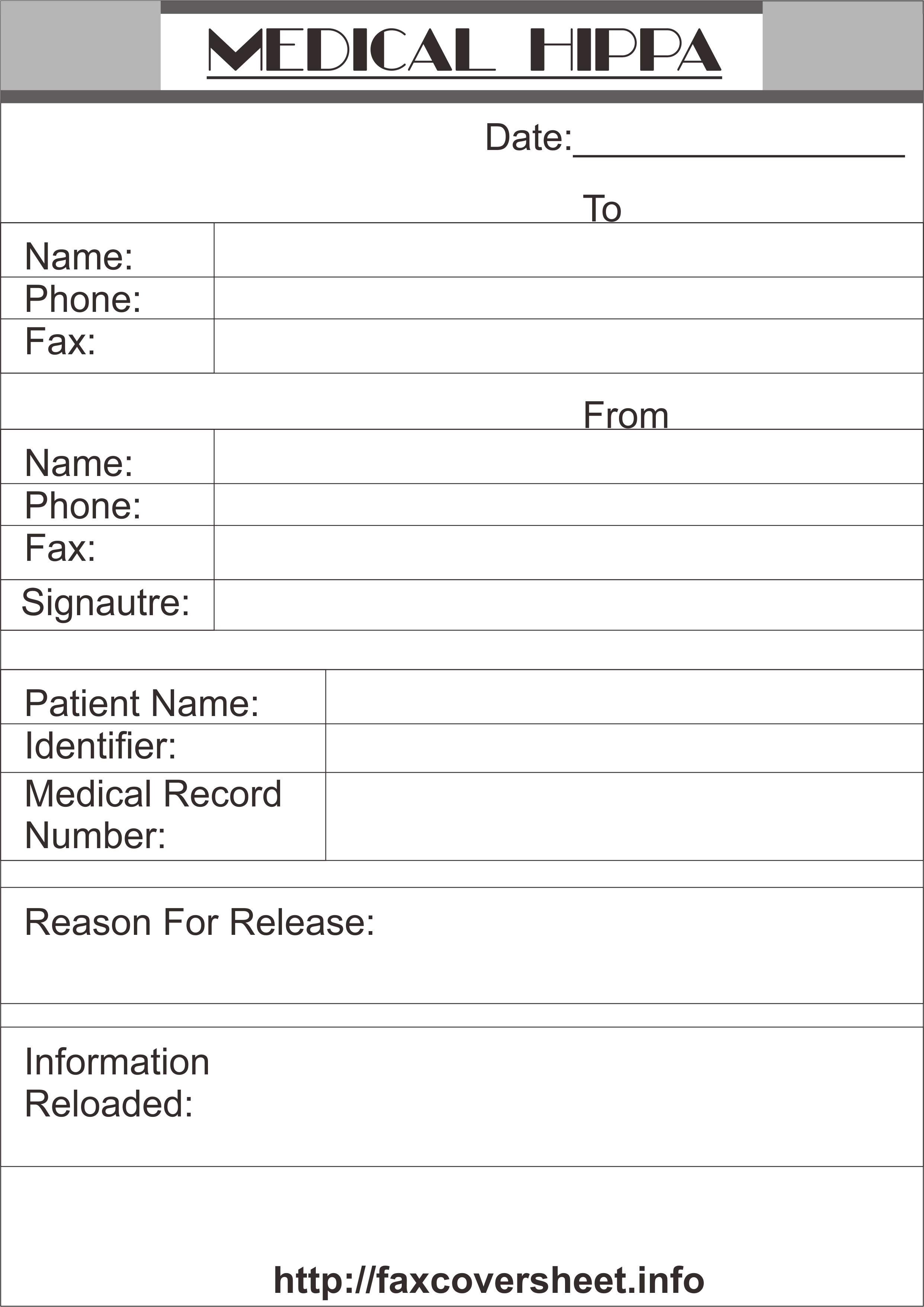 medical hippa 2 free fax cover sheet template