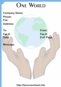 One World Fax Cover Sheet