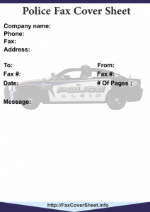 Police Fax Cover Sheet Templates