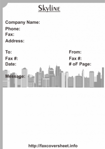 Free Skyline Fax Cover Sheets