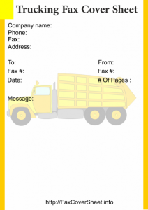 Trucking Fax Cover Sheet Templates