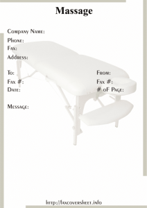 Free Massage Fax Cover Sheet