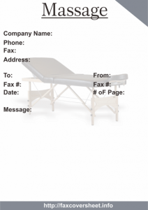 Massage Fax Cover Sheet