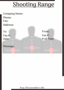 Shooting Range Fax Cover Sheet