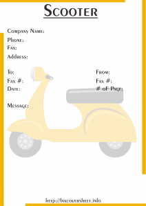 Free Scooter Fax Cover Sheet