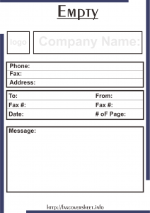 Empty Logo Fax Cover Sheet Templates