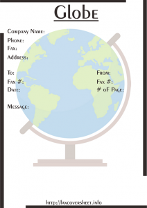 Globe Fax Cover Sheet