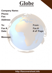 Free Globe Fax Cover Sheet