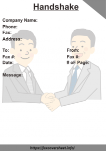 Handshake Fax Cover Sheet