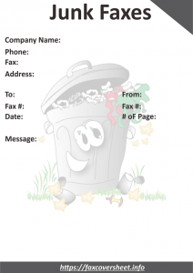 Free Stop Junk Faxes Fax Cover Sheet