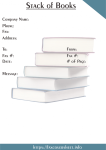 Free Stack of Books Fax Cover Sheet