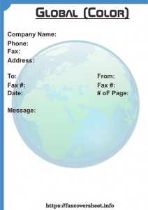 Global Fax Cover Sheet