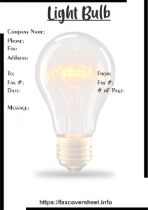 Free Light Bulb Fax Cover Sheet Templates