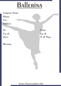 Free Ballerina Fax Cover Sheet