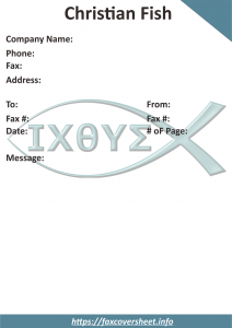 Free Christian Fish Fax Cover Sheet