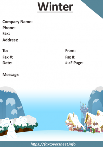Free Winter Fax Cover Sheet