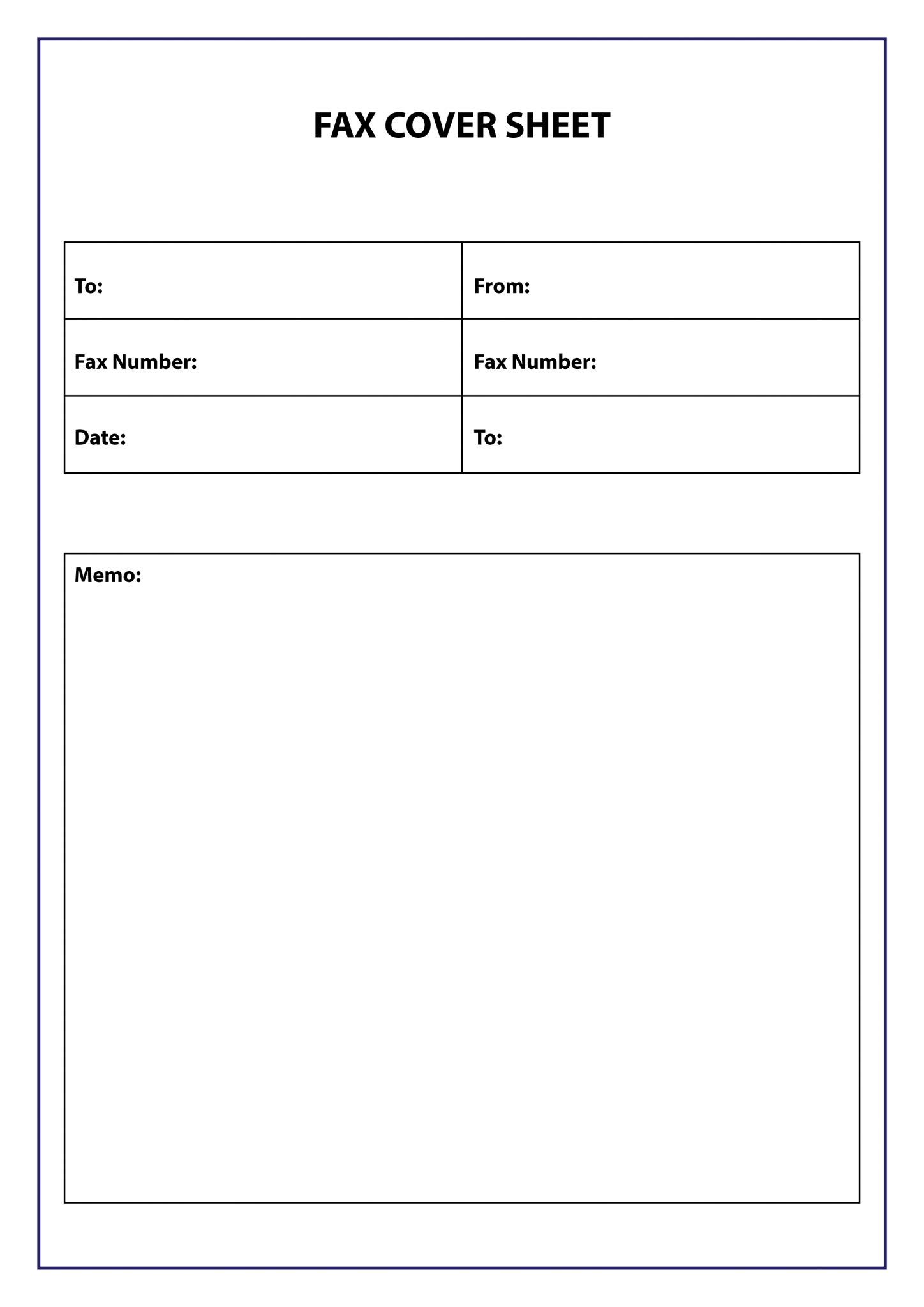 general fax cover letter template