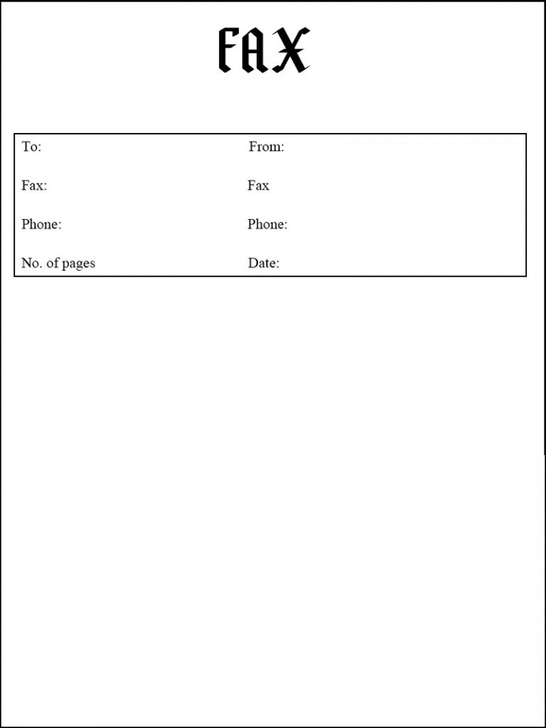 Personal Fax Cover SheetS