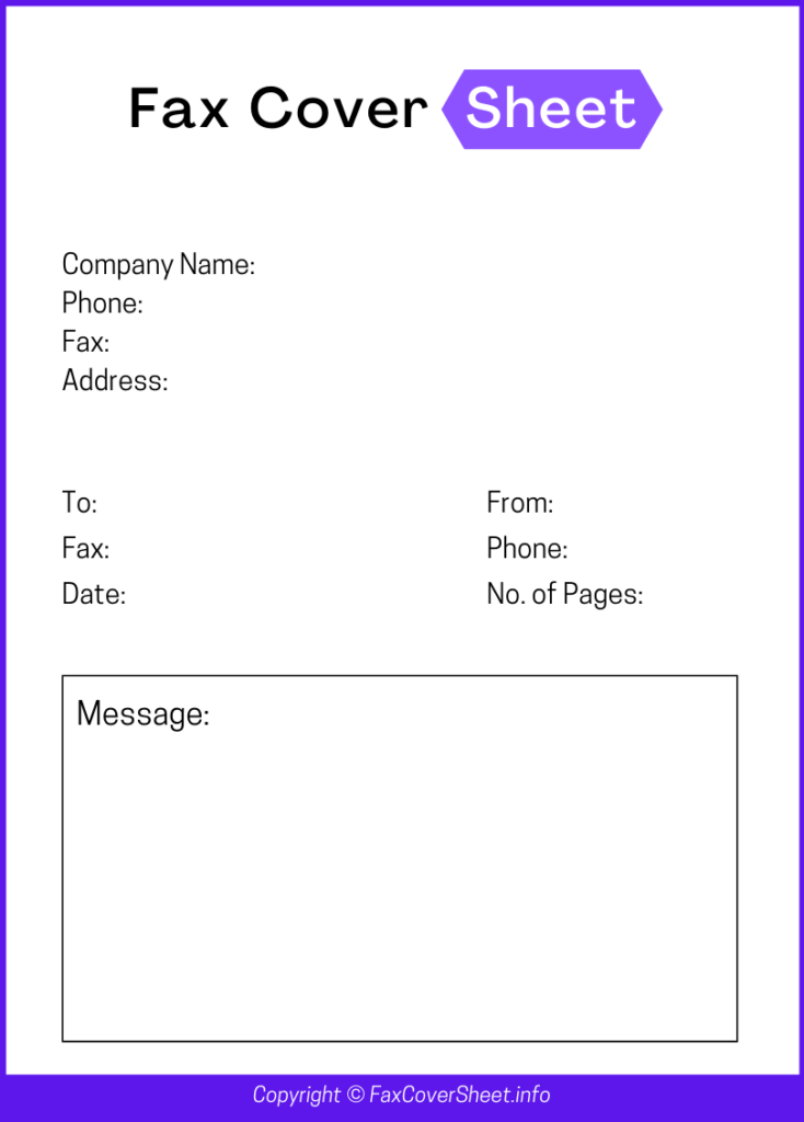 Blank Fax Template at genlondonblog Blog