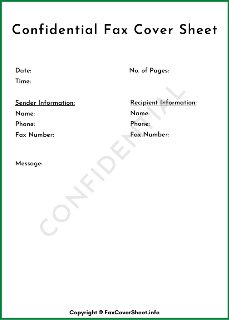 Confidential Fax Cover Sheet Template Printable In PDF   Confidential Fax Cover Sheet Free 1 734x1024 