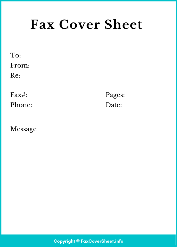 Fax Cover Sheet Template or Fax Cover Letter Template