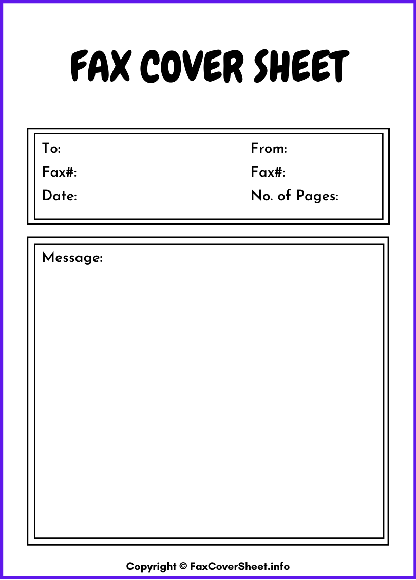 Generic Fax Cover Sheet Printable Printable World Holiday