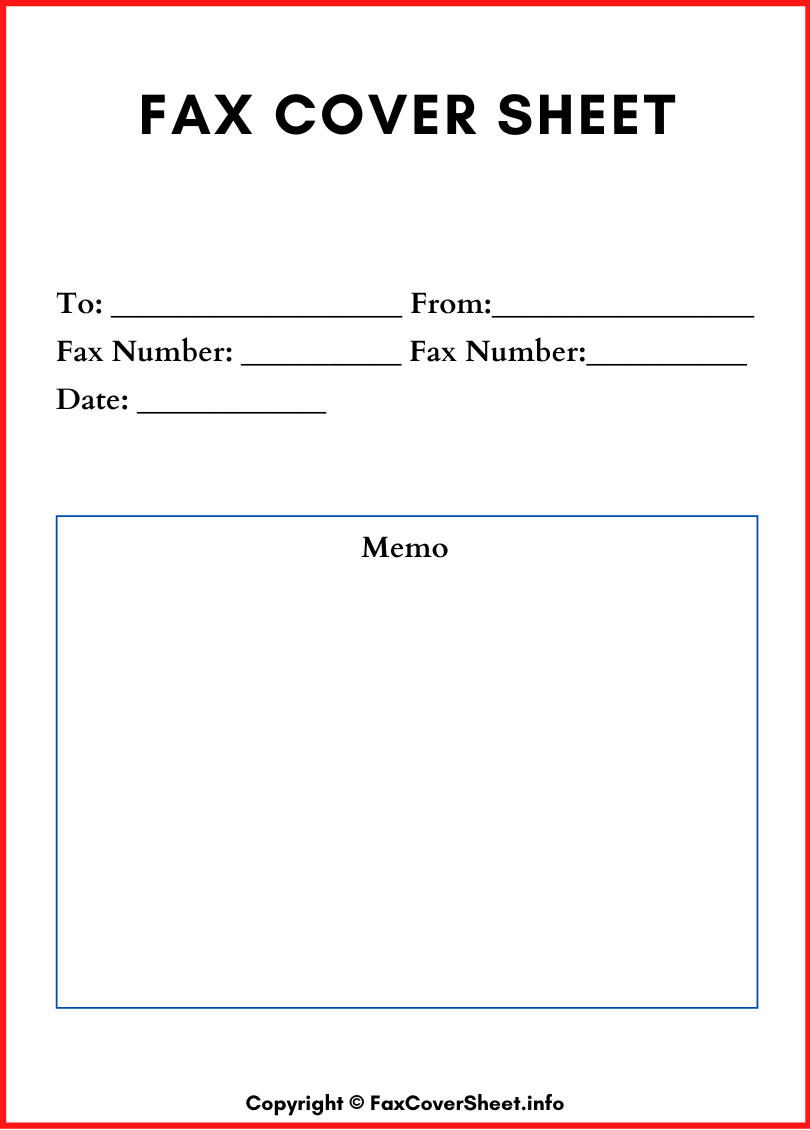 Printable Fax Cover Sheet Download