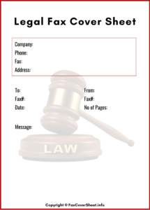 Printable Legal Fax Cover Sheet