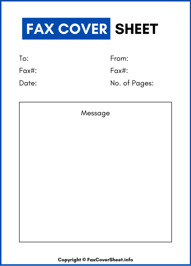 Free Professional Fax Cover Sheet Template
