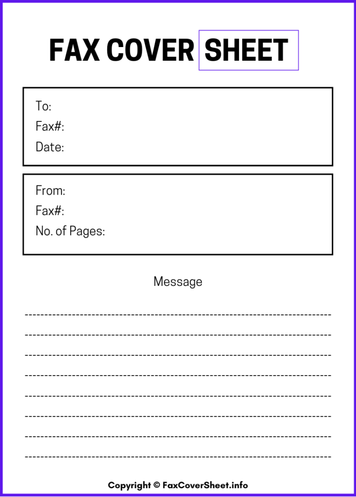 free printable standard fax cover sheet template pdf