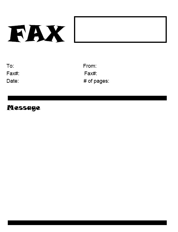 Government fax cover sheet template
