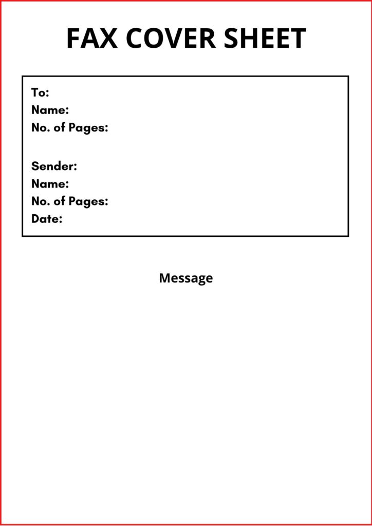 Urgent Fax Cover Sheet Template Printable in PDF