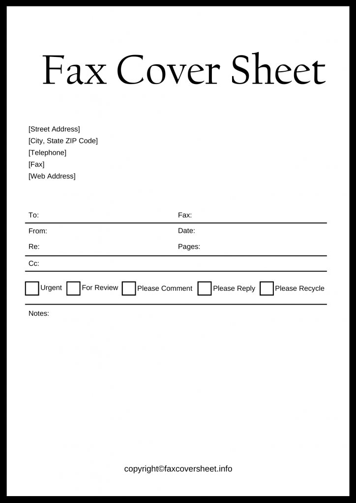 Attorney Fax Cover Sheet