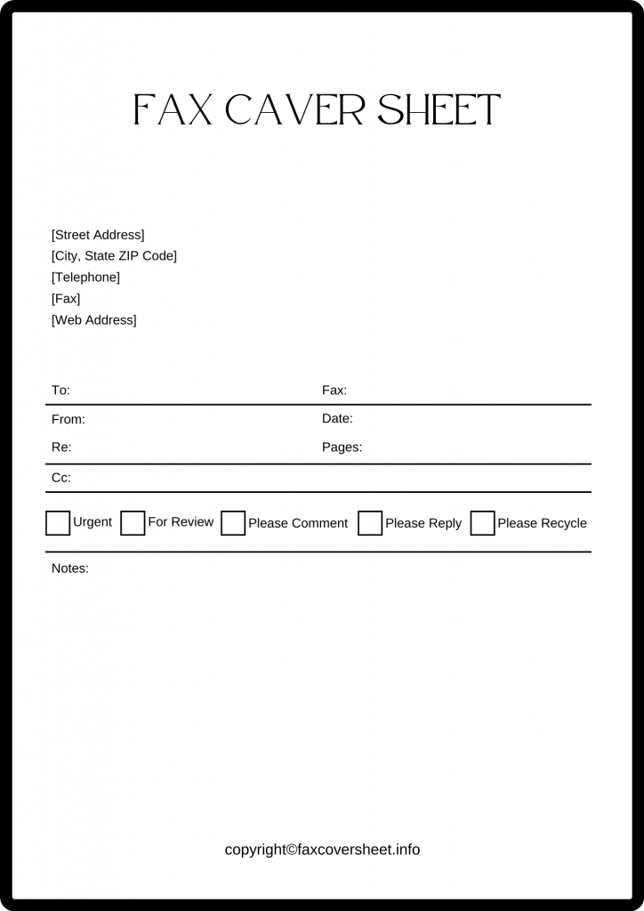 Downloadable Fax Cover Sheet Templates Printable in PDF