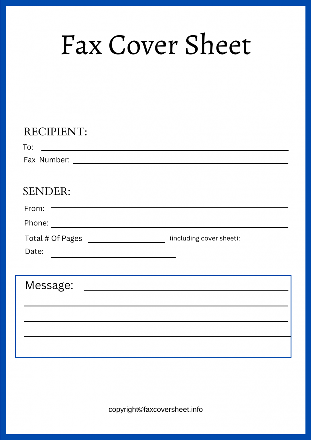 Fax Cover Sheet for Job Application Templates in PDF & Word