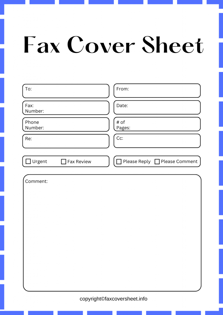 Fillable Fax Cover Letter