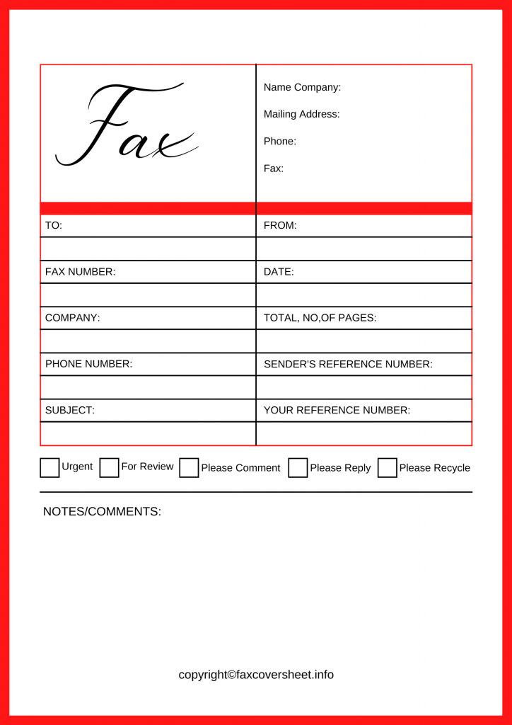 Free Fax Cover Sheet Template Open Office in PDF & Word