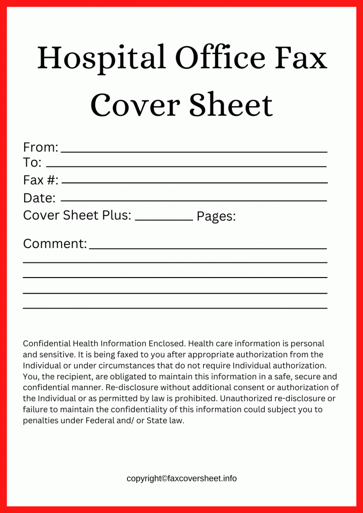 Free Hospital Fax Cover Sheet Sample in PDF