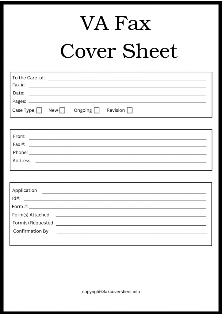 VA Fax Cover Sheet Templates Printable In PDF Word   VA Fax Cover Sheet Templates Printable In PDF Word  724x1024 