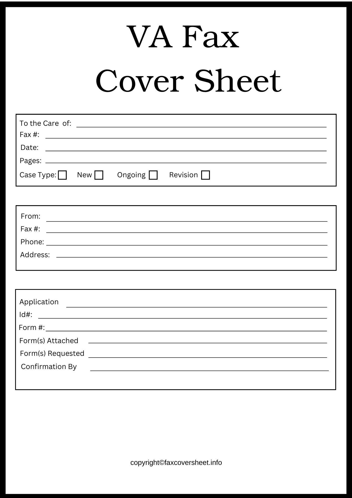 VA Fax Cover Sheet Templates Printable in PDF & Word