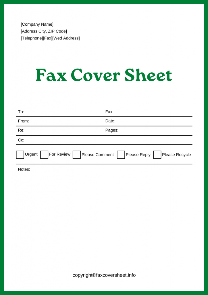What is a Fax Cover Sheet