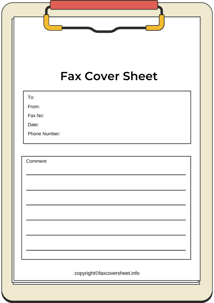 Clipboard Fax Cover Letter Template