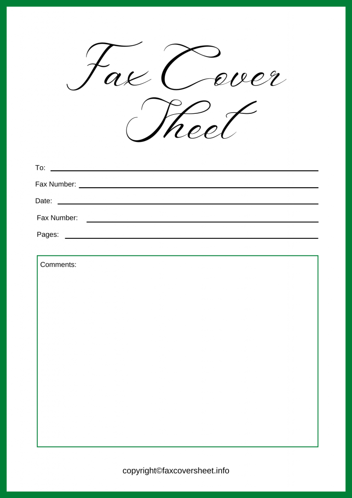 Company Fax Cover Sheet