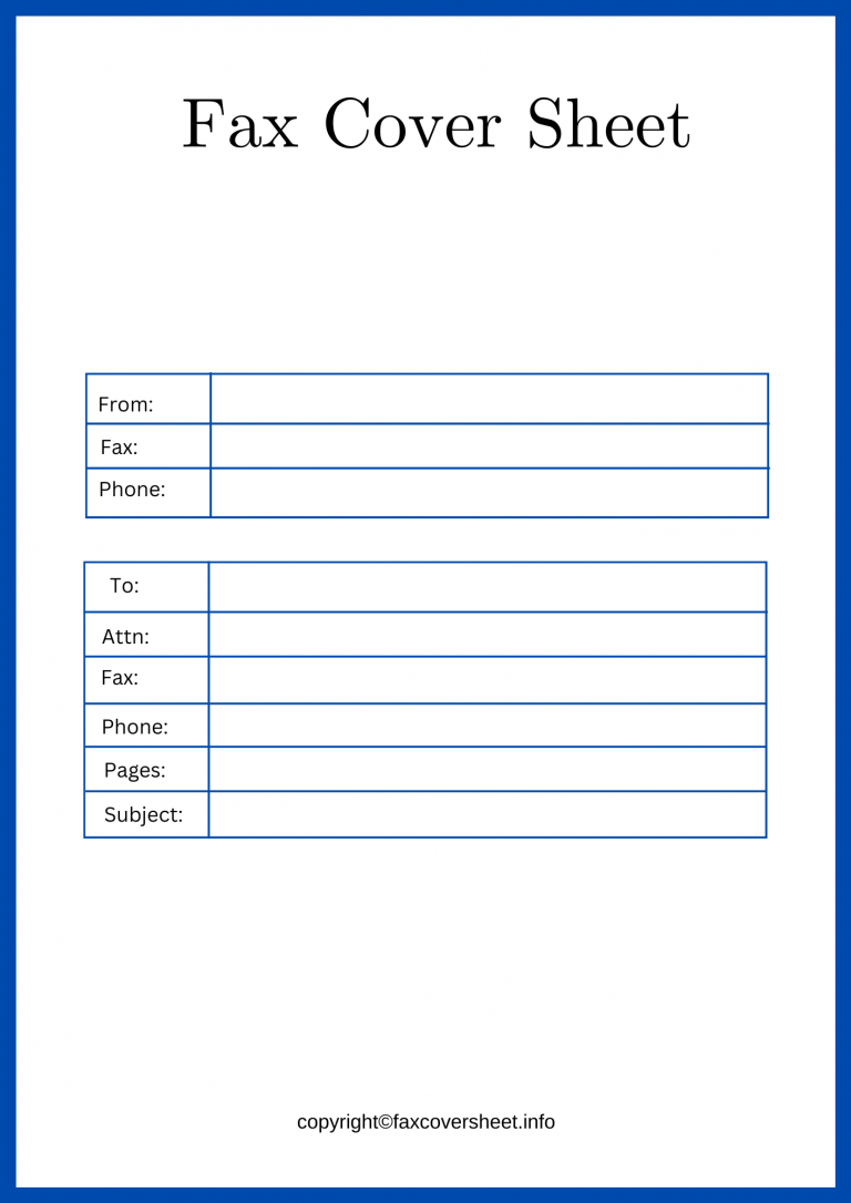 DFAS Fax Cover Sheet Templates Printable in PDF & Word