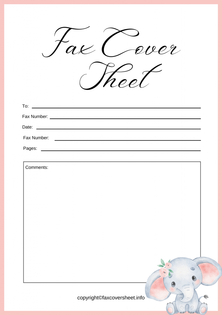 Facsimile Fax Cover Sheet