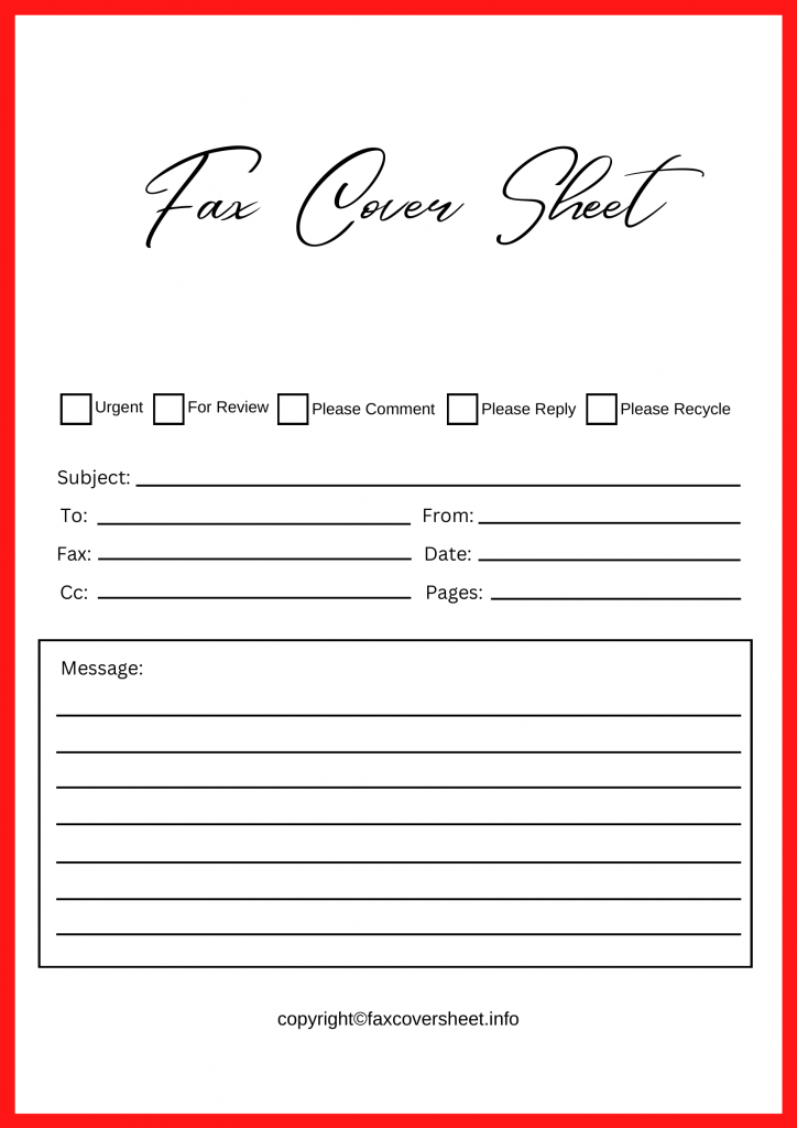 Fax Memo Cover Sheet Templates Printable in PDF & Word