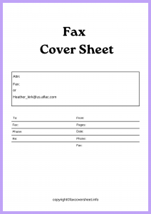 Aflac Fax Cover Sheet Templates Printable in PDF & Word