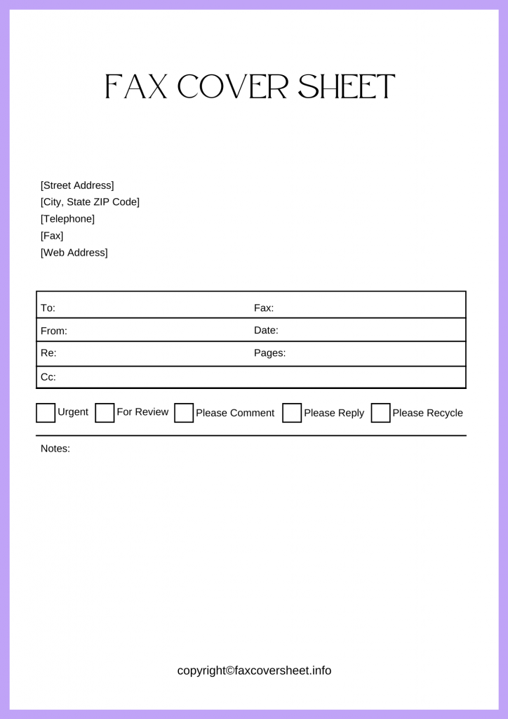 Free Company Fax Cover Sheet Template in PDF