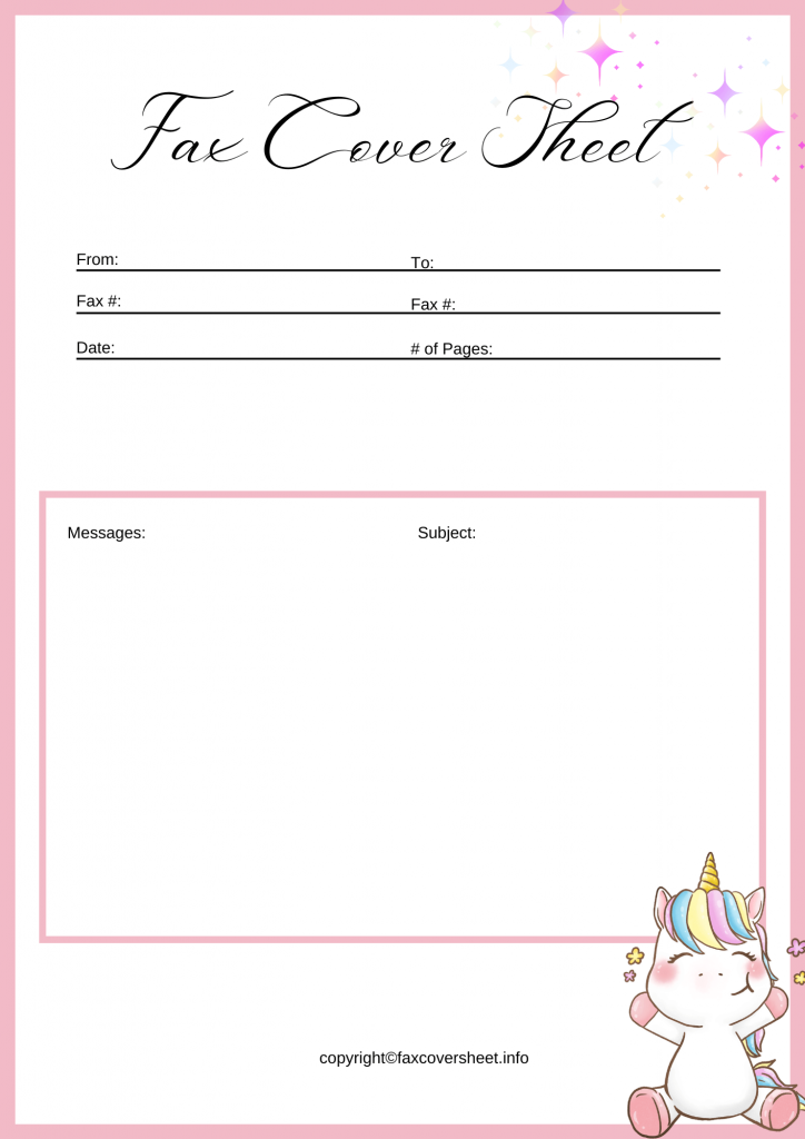 Free Cute Fax Cover Sheet Template in PDF
